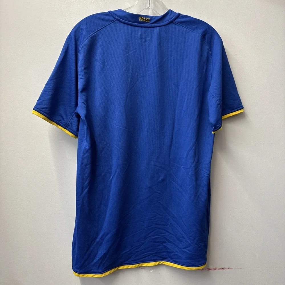 BRASIL 2008 2010 AWAY FOOTBALL SHIRT SOCCER JERSEY NIKE 258950-493 sz M MEN BLUE